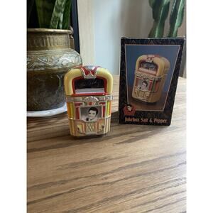 Rare Vintage Elvis Presley Jukebox Salt And Pepper Shakers Vandor 2005 With Box